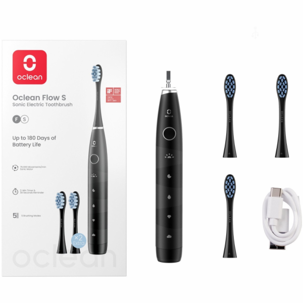 Oclean ZUBNÍ KARTÁČEK FLOWS S ČERNÝ