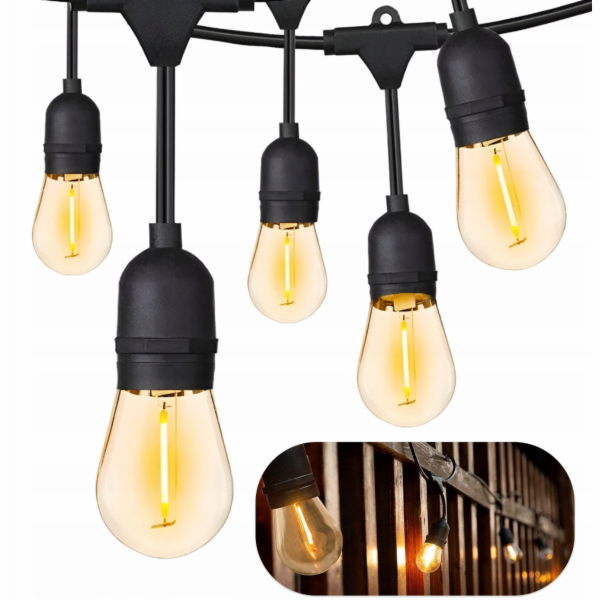 NoName Světelná girlanda 15 m 15xE27 220 V