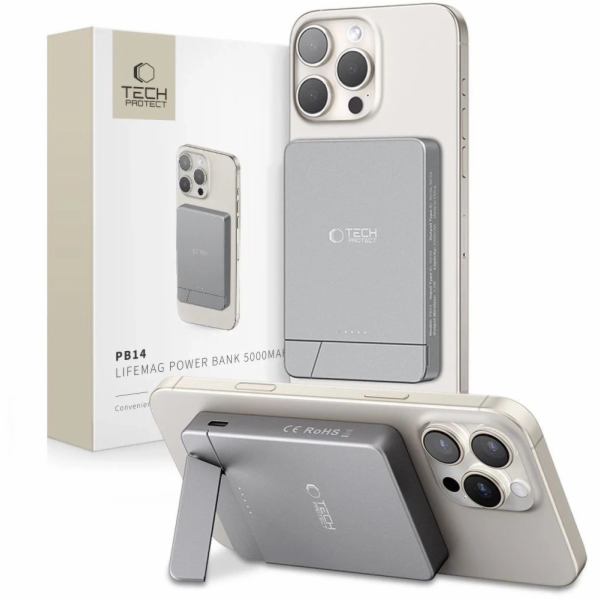 Tech-Protect Powerbanka PB14 LifeMag MagSafe 5000 mAh ves...