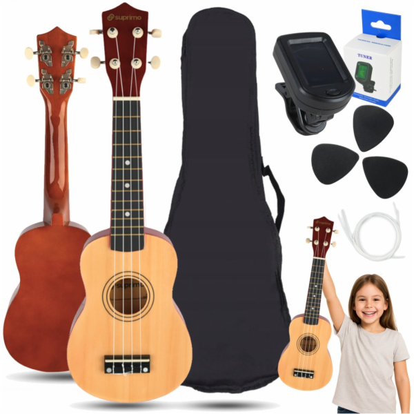 LUNA GUITARS SUPRIMO UK21 SET NW sopránové ukulele 21 nat...