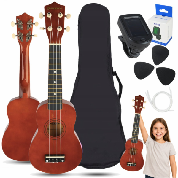 LUNA GUITARS SUPRIMO UK21 SET DW sopránové ukulele 21 tma...