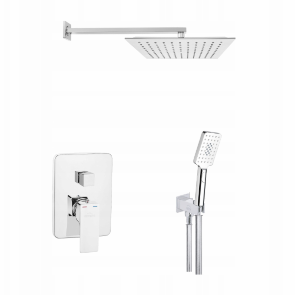 Invena Sprchová souprava s dešťovou sprchou, chrom BS-28-...
