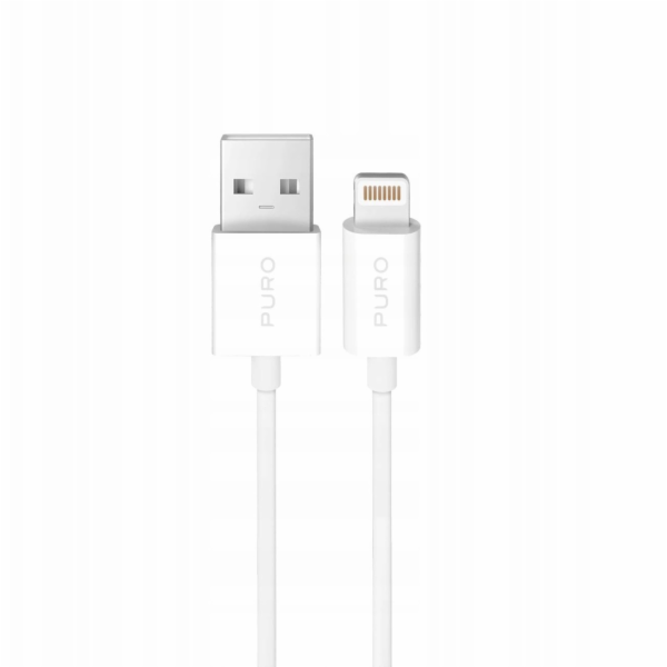 Puro Kabel TPE 12W USB-A - Lightning 3m - bílý