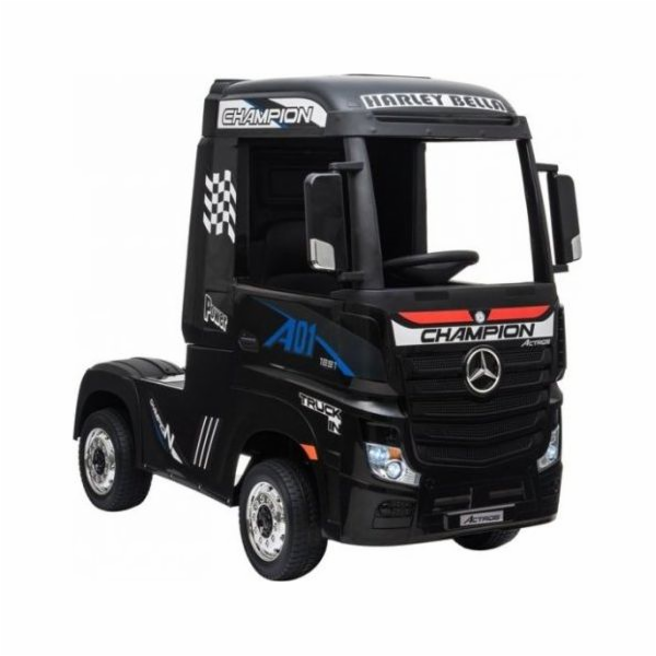 Lean Sport Černý lakovaný elektromobil Mercedes Actros MP4