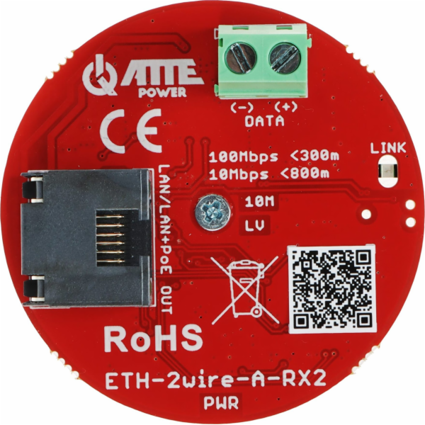 Atte SADA PŘEVODNÍKŮ UTP/2-DRÁT PRO PŘENOS LAN+POE ETH-2W...