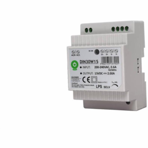 Mojeledy Napájecí zdroj na DIN lištu DIN30W15 30W 15V 2A