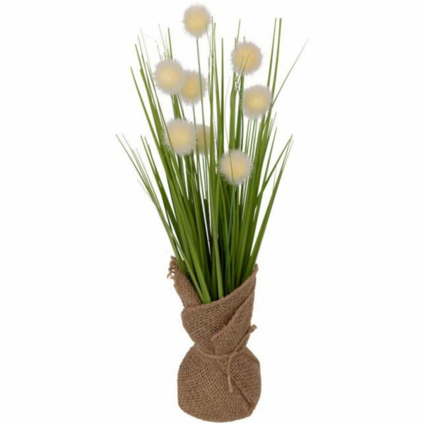 Atmosphera Umělá tráva LARI v jutovém květináči, 41 cm