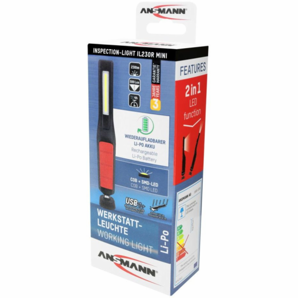 Ansmann Dílenská svítilna IL230R, 230 lm, baterie