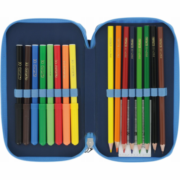 Herlitz Penál Dvojitý pouzdro Herlitz 23 dílů Hlubokomořský