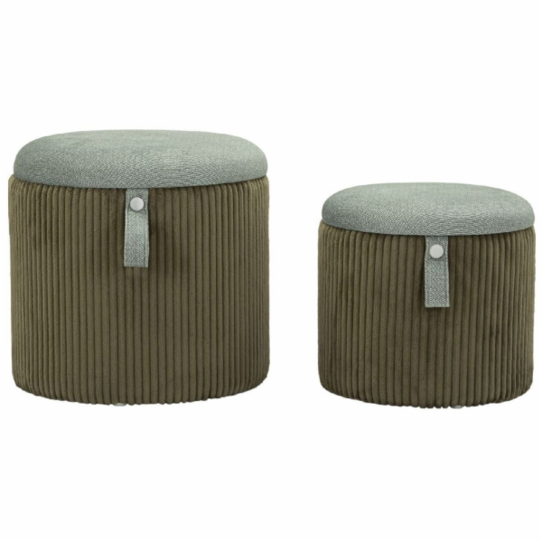 Atmosphera Sada pufů BOLZANO s úložným prostorem, O 38 cm...