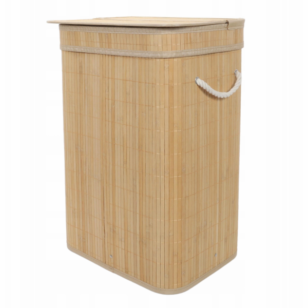 Gockowiak Bambusový koš na prádlo s víkem, 80 l