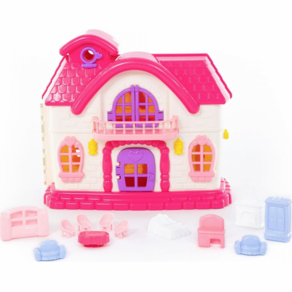 Polesie Pohádkový domeček pro panenky se sadou nábytku (7...