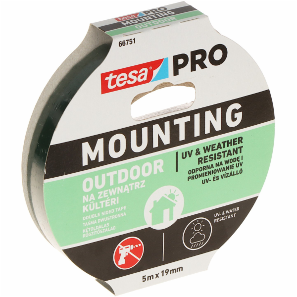 Tesa OBOUSTRANNÁ MONTÁŽNÍ PÁSKA PRO PROFI/VENKOVNÍ/5X19 TESA