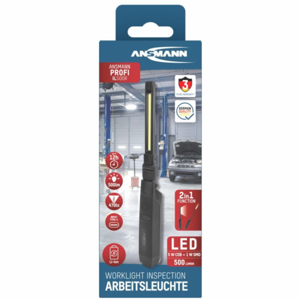 Ansmann Dílenská svítilna IL500R, 500 lm, baterie