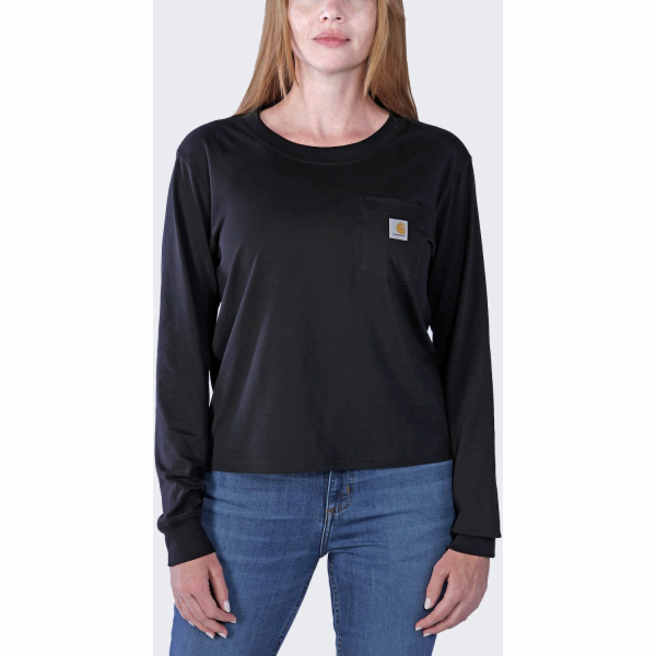 Nuuroo Světle černé tričko s dlouhým rukávem Carhartt