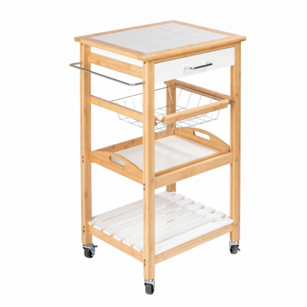 Wenko Kuchyňský vozík FINJA na kolečkách, bambusové dřevo...