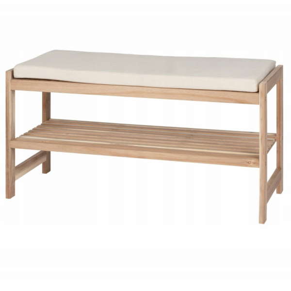 Wenko ACINA, dřevěná botní skříňka se sedákem z materiálu...