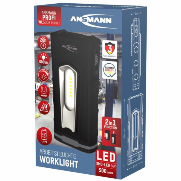 Ansmann 990-00123 LED kapesní svítilna, dobíjecí, monochr...