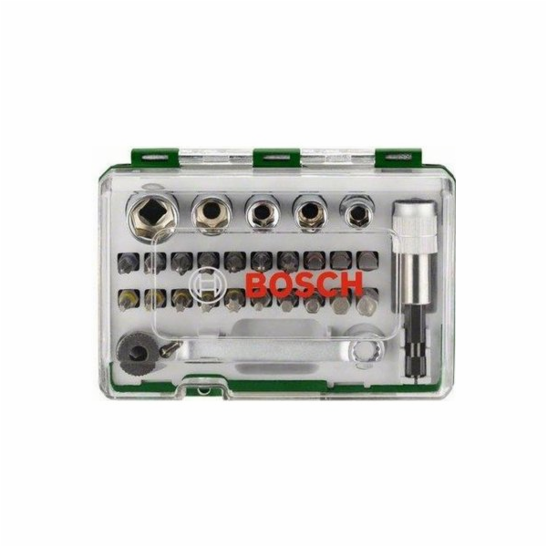  BOSCH 27 dílná sada šroubovacích hrotů a nástrčných klíč...