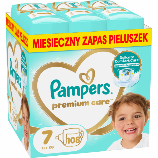Pampers Pleny Premium Care 7, 15+ kg, 108 ks.