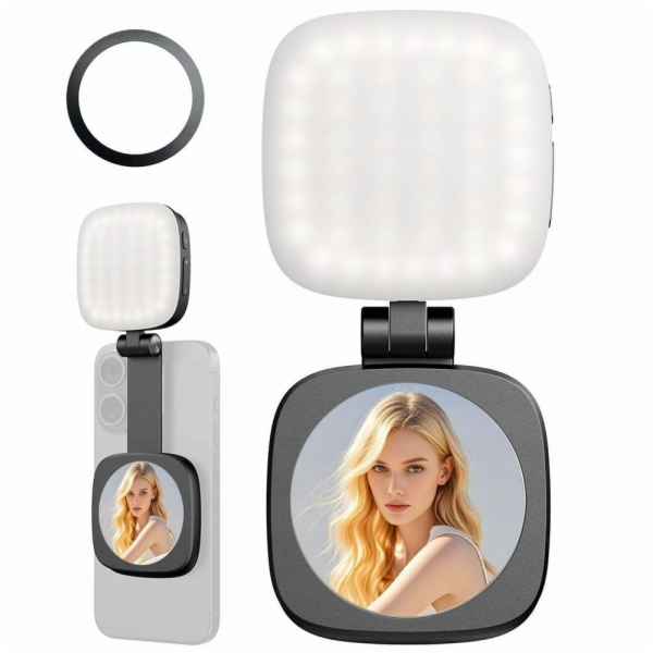 MichaelMarinelli LED lampa + magnetické zrcátko pro telef...