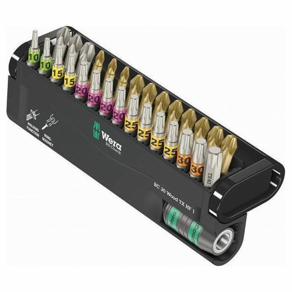 Wera Sada bitů BIT-CHECK 30 WOOD TX HF 1 SB + držák, 30 d...