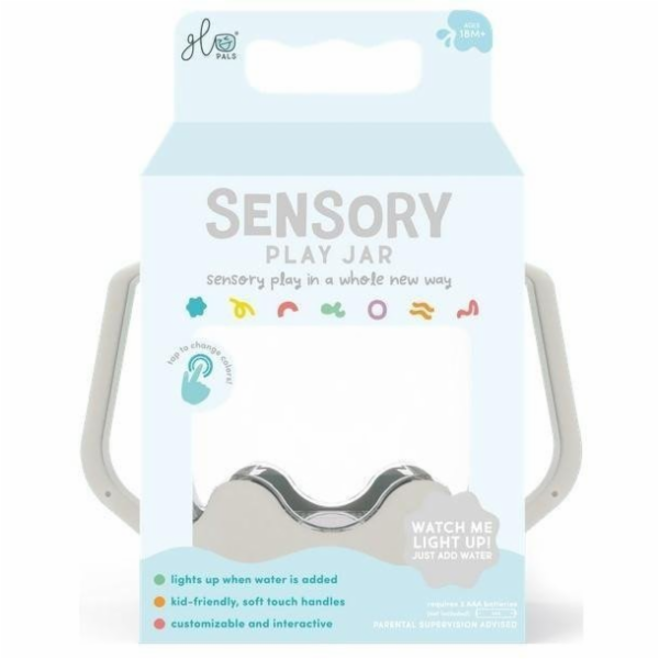 Artgeist Glo Pals, senzorická sklenice plnitelná vodou, šedá