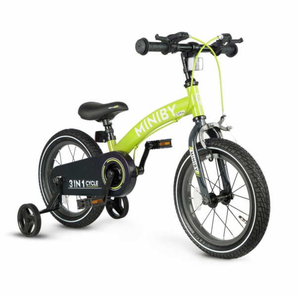 Qplay Dětské kolo - Miniby Balanční kolo 14 palců zelené