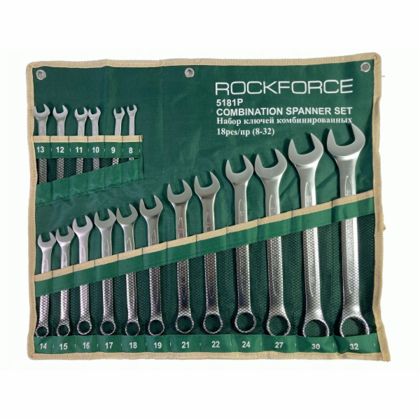 Rockforce Sada 18dílných očkoplochých klíčů (8-32 mm) na ...