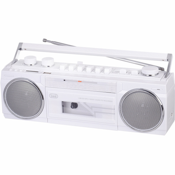 Trevi&nbsp;Boombox&nbsp;RR501&nbsp;kazetový/BL/USB/SD&nbsp;bílý