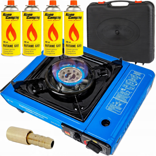 NoName Plynový vařič 2 v 1 na kempování