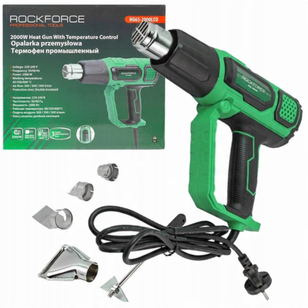 Rockforce Elektrická horkovzdušná pistole s tryskami (230...