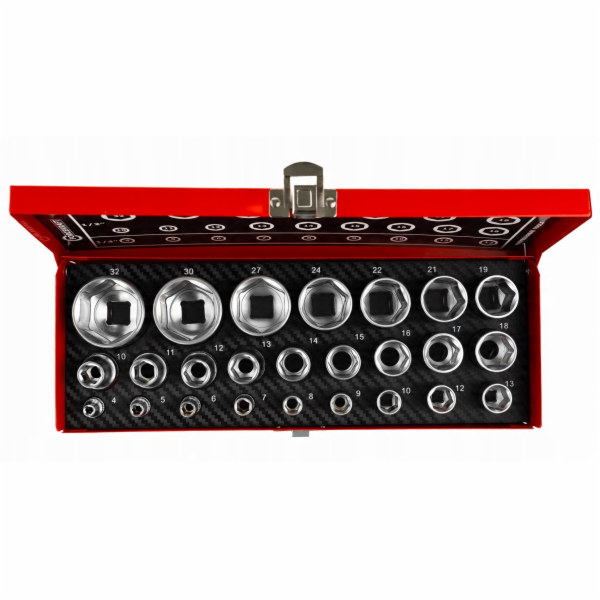 Forcekraft Sada nástrčných klíčů 1/4 a 1/2, 25 kusů (4–32...