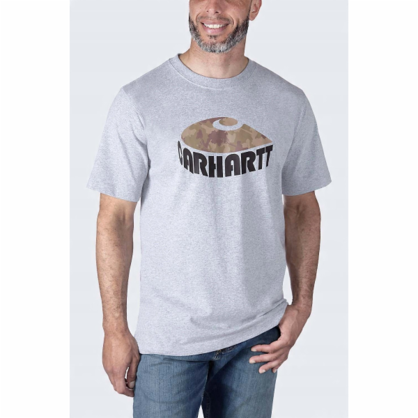 Carhartt Tričko Heavyweight Camo C Heather Gray
