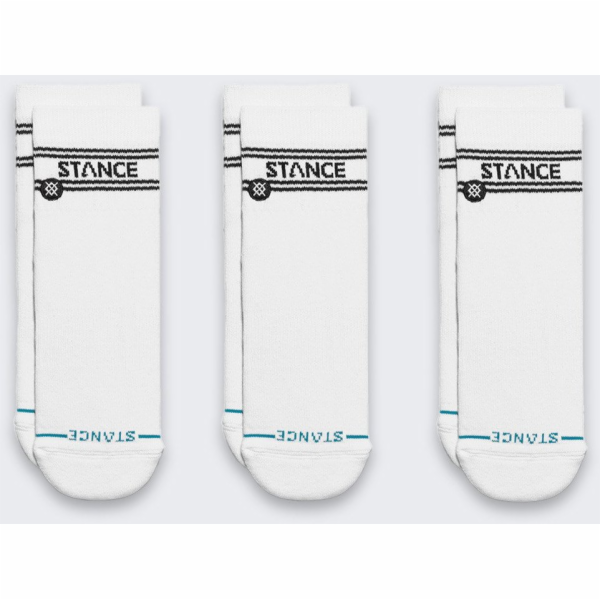 Stance Ponožky Basic Quarter Socks 3 páry bílé