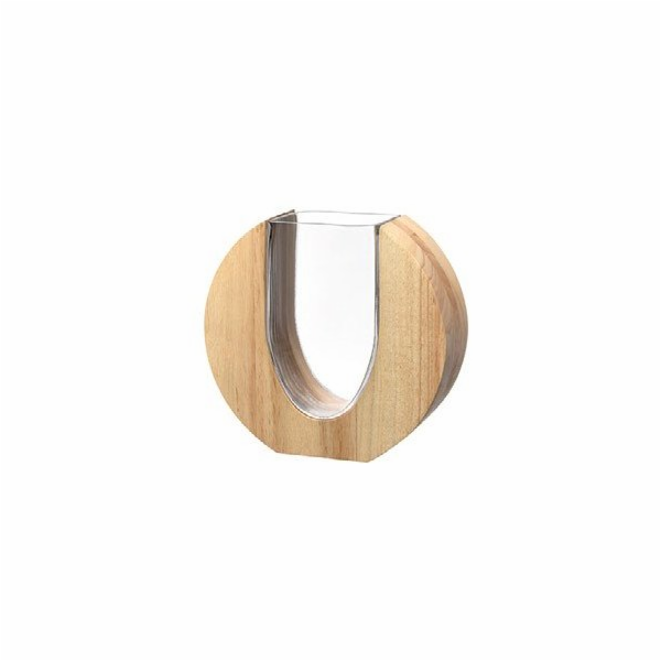 Leonardo Váza dřevo/sklo 19cm LEGNO -