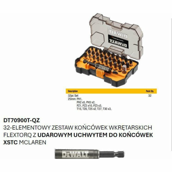 DeWalt Sada bitů FLEXTORQ 32dílná /MCALREN
