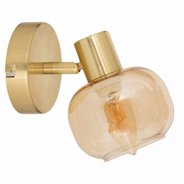 Atmosphera Nástěnná lampa PILLA ve tvaru koule, zlatá a s...