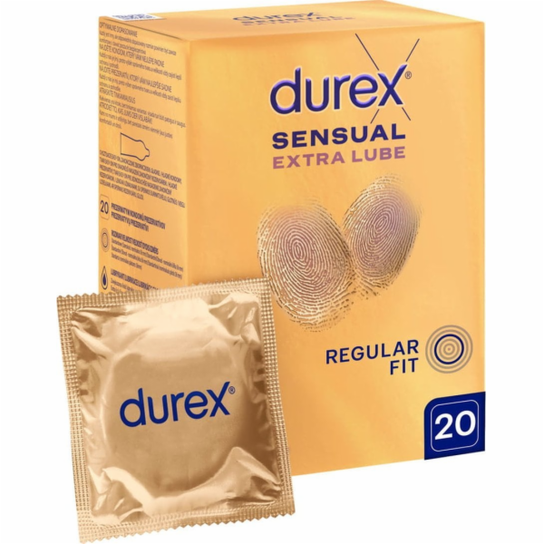 Durex Kondomy Sensual Extra Lube s extra lubrikantem 20 ks