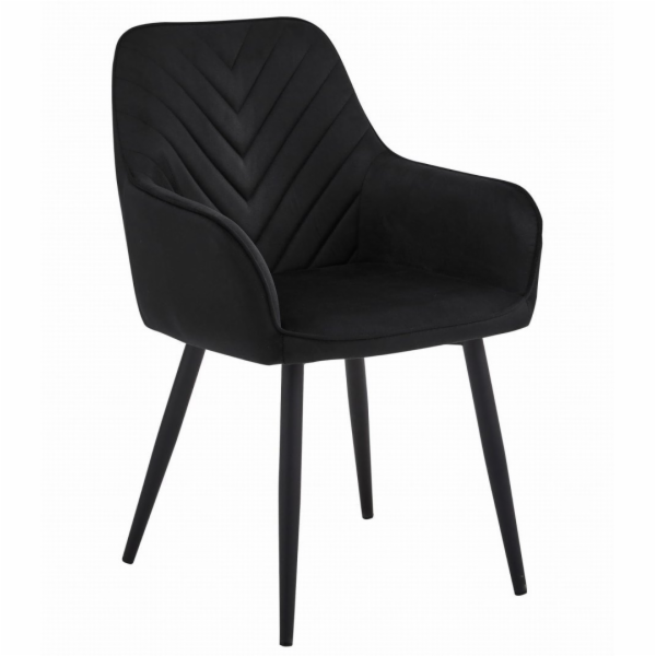 Leobert Židle NANA - černý samet / černé nohy x 1