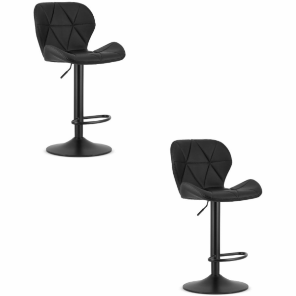 Leobert Taburetka WEST - černá ekokůže / černá podnož x 2