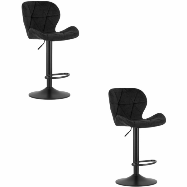 Leobert Stolička WEST - černý samet / černá podnož x 2