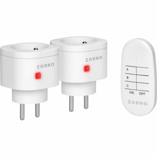 Orno Sada bezdrátových bílých zásuvek s dálkovým ovládání...