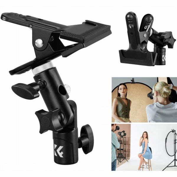K&F Držák s klipem pro fotografický reflektorový deštník ...