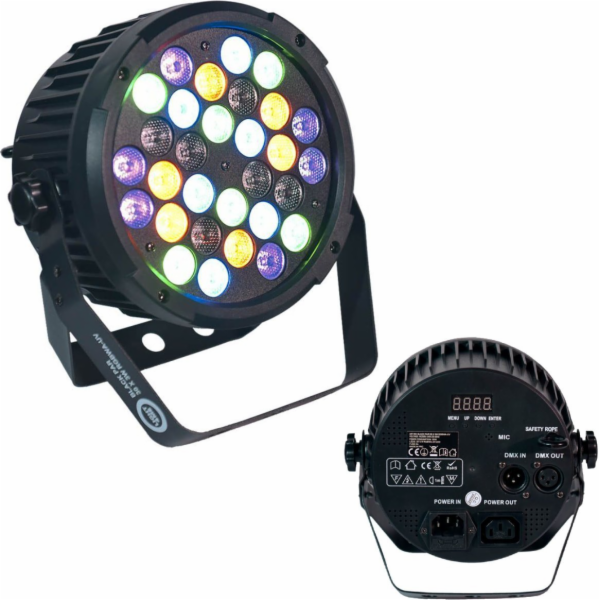 LIGHT4ME LIGHT4ME BLACK PAR 30x3W RGBA-UV LED pódiový ref...