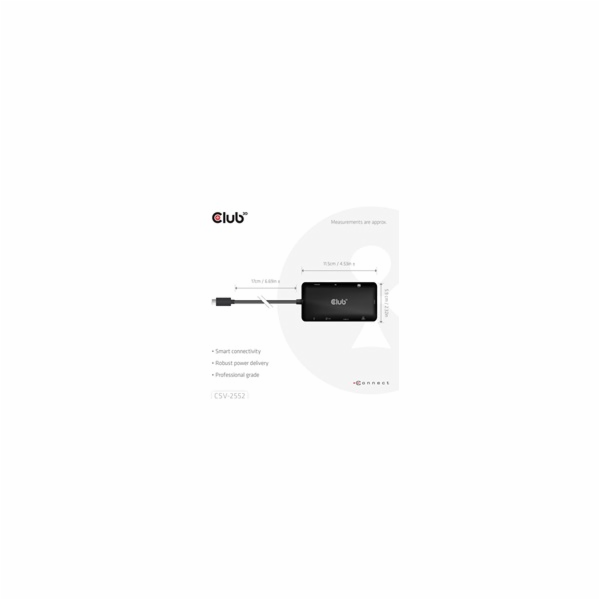 Club3D Dokovací stanice USB-C 9v1, 2xHDMI, 1xUSB-C, 1xUSB...
