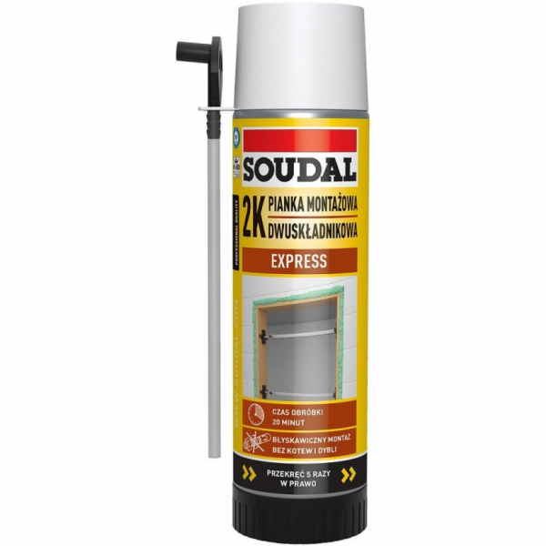 Soudal 2K DVOUSLOŽKOVÁ MONTÁŽNÍ PĚNA 400ML