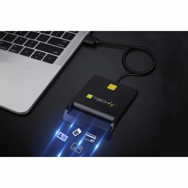 Techly Čtečka čipových karet USB-A