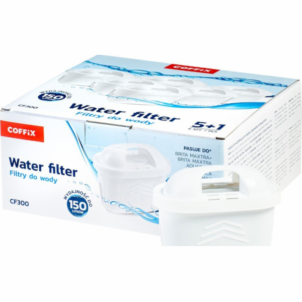 Coffix Univerzální filtry do konvice na vodu CF300, 6 ks