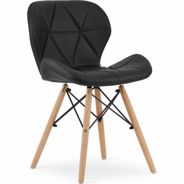 Leobert Židle LAGO, ekokůže - černá x 1